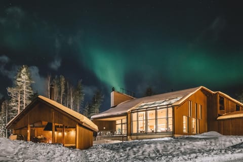 Property building, Night, Natural landscape, Winter