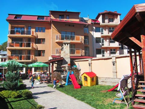 Property building, Facade/entrance, Day, Children play ground, Garden, Garden view