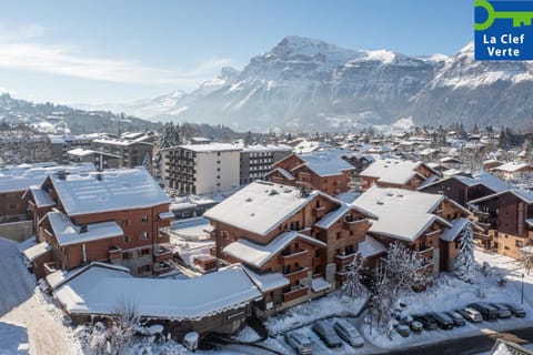 Property building, Nearby landmark, Day, Natural landscape, Winter, City view, Mountain view