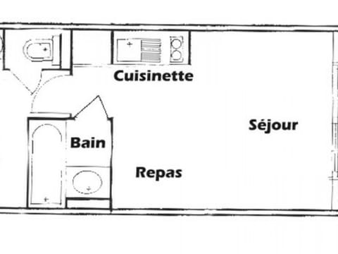 Studio Les Saisies, 1 pièce, 4 personnes - FR-1-293-169 Appartamento in Villard-sur-Doron