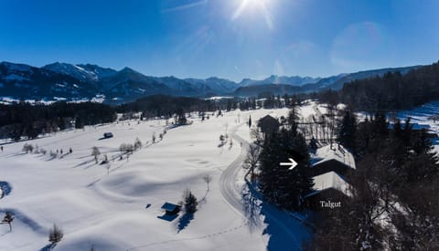 Natural landscape, Winter, Skiing, Mountain view