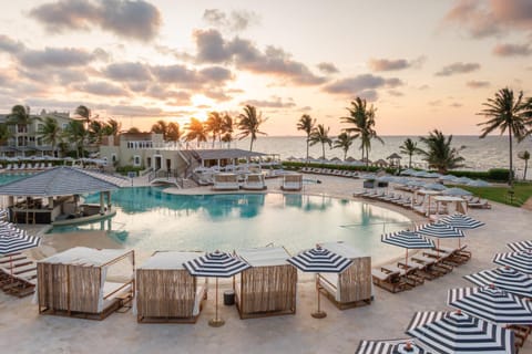 Natural landscape, Pool view, Swimming pool, Sunrise