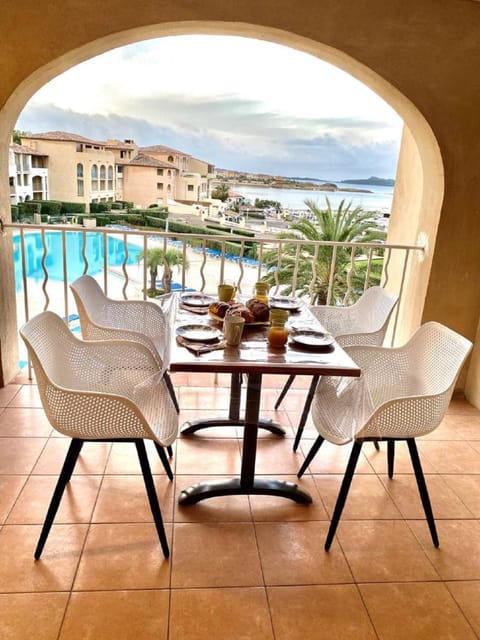 Patio, Pool view, Sea view