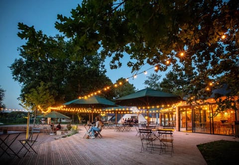 Patio, Restaurant/places to eat, Night, Natural landscape