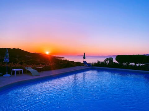 Swimming pool, Sunset