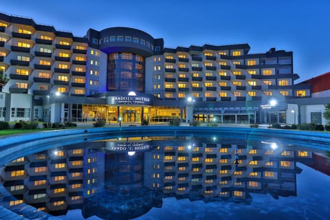 Property building, Night, Pool view