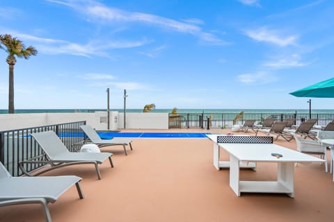 Patio, Day, Table tennis, View (from property/room), Beach, sunbed