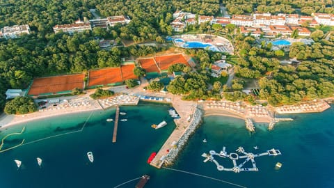 Natural landscape, Bird's eye view, Beach, Tennis court