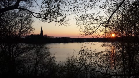 Natural landscape, Lake view, Sunrise, Sunset