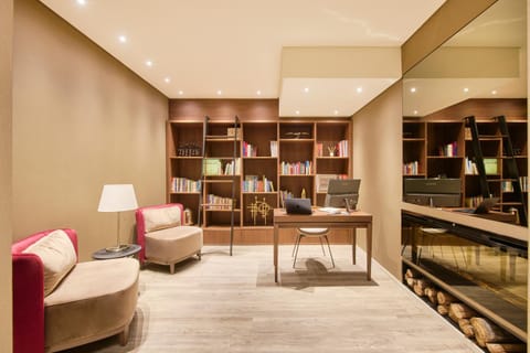 Library, Living room, Decorative detail, Seating area