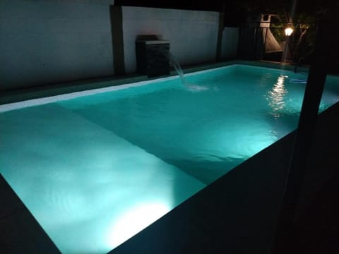 Night, Pool view, Swimming pool