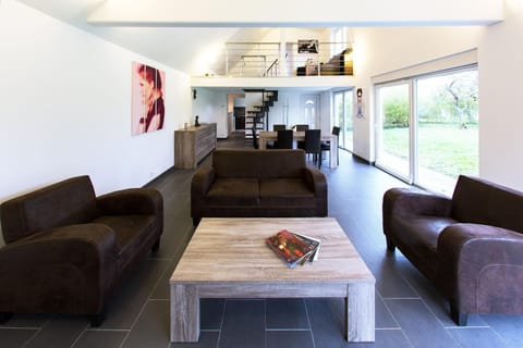 Living room, Dining area, Garden view