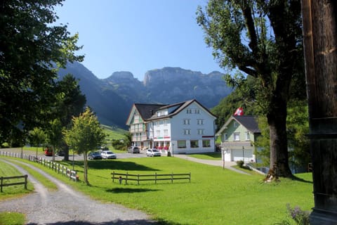 Property building, Natural landscape, Mountain view, Parking