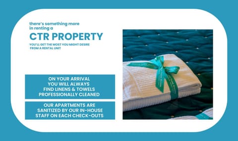 Property logo or sign, towels