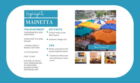 Mainetta Sea View Apartment with AC Condo in Vernazza