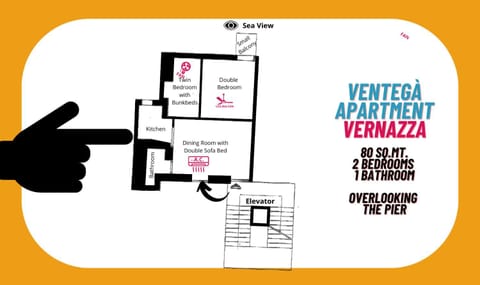 Ventegà Sea View Apartment Condo in Vernazza