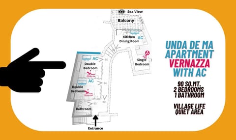 Unda de Ma Apartment with AC & Sea View Balcony Apartment in Vernazza