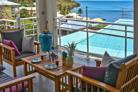 Patio, Day, Natural landscape, View (from property/room), Balcony/Terrace, Living room, Seating area, Sea view