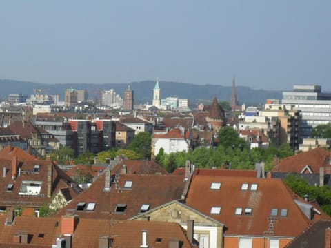 Blick über Karlsruhe - Ferienwohnung Panorama Apartment in Karlsruhe