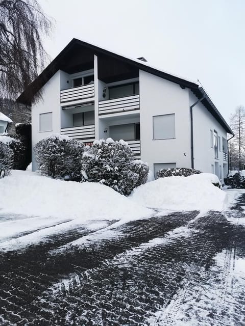 Property building, Winter, Parking