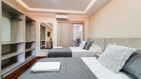 Bed, Photo of the whole room, wardrobe, air conditioner