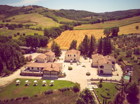 Property building, Nearby landmark, Natural landscape, Bird's eye view