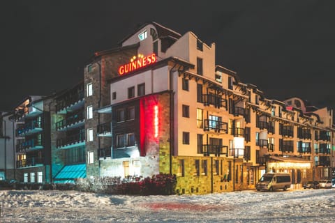 Property building, Night, Winter, Street view, Location