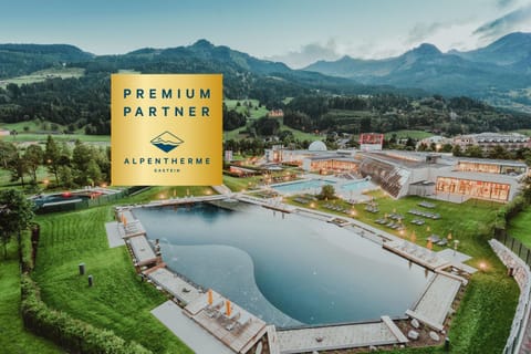 Natural landscape, Spa and wellness centre/facilities, Logo/Certificate/Sign, Lake view, Mountain view, Pool view, Swimming pool, Certificate/Award