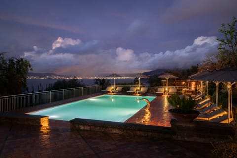 Night, Pool view, Swimming pool