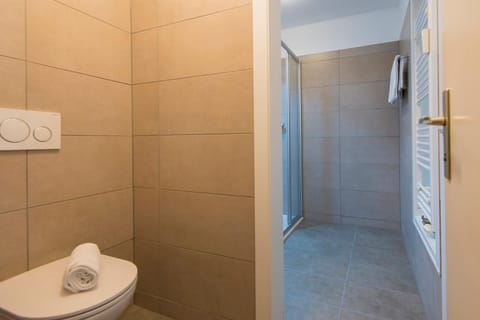 Shower, Toilet, Bathroom, towels