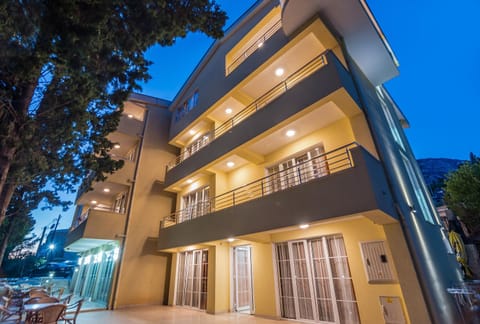 Property building, Facade/entrance, Sunset