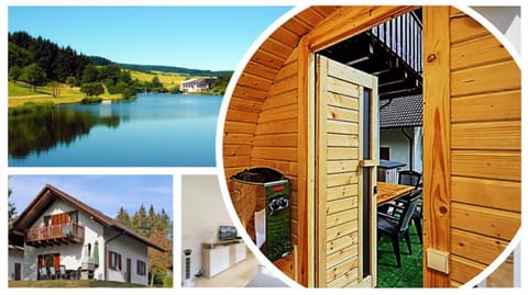 Property building, Neighbourhood, Sauna, Decorative detail, Lake view