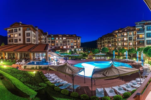 Property building, Night, Pool view