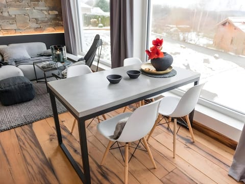 Living room, Seating area, Dining area