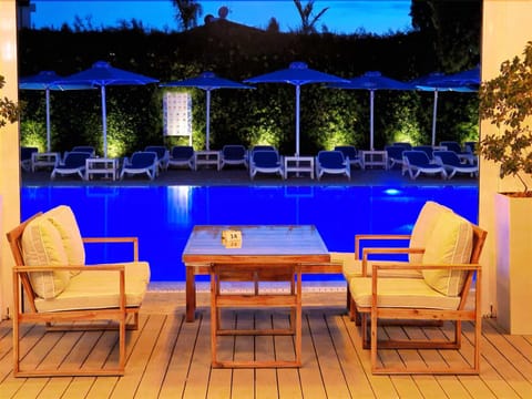 Patio, Pool view