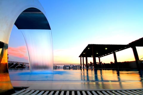 Summer, Swimming pool, Swimming pool, Sunset