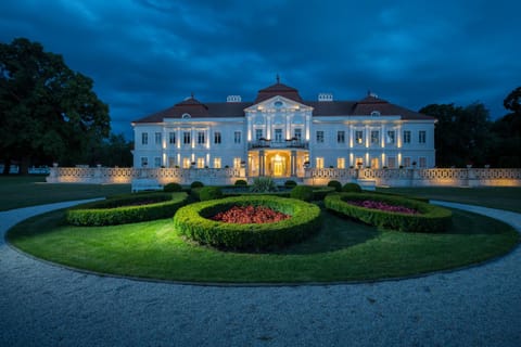 Property building, Night, Natural landscape, Garden