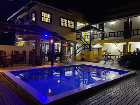 Property building, Night, Pool view, Swimming pool