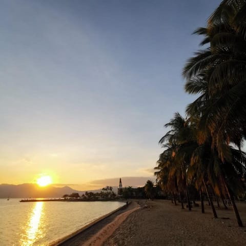 Beach, Sea view, Sunset