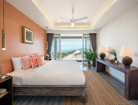 Bed, Photo of the whole room, Bedroom, Sea view