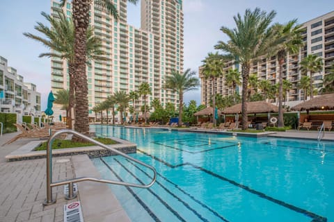 Property building, Day, Natural landscape, Pool view, Swimming pool, sunbed