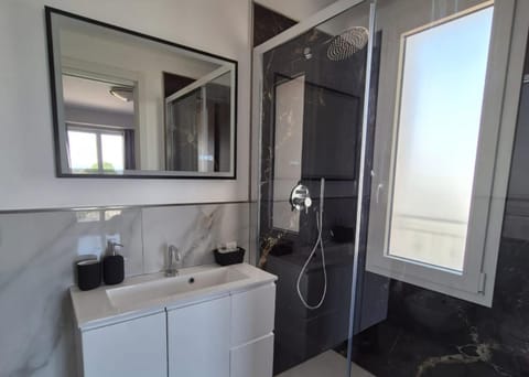 Shower, Toilet, Bathroom, bidet, hair dryier, towels