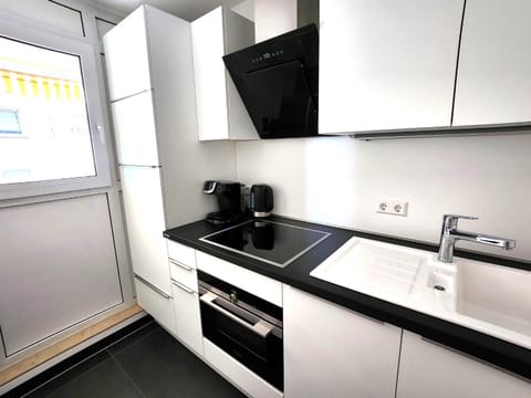 Kitchen or kitchenette, stove, kitchen