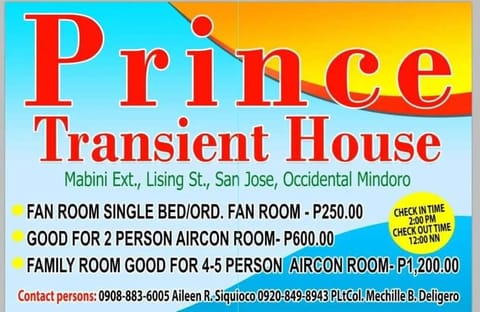 Prince Transient house Bed and breakfast in MIMAROPA