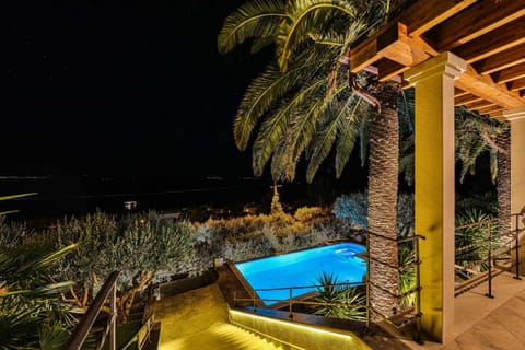 Night, Pool view, Swimming pool