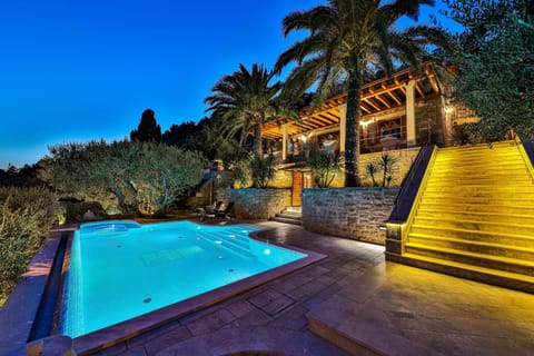 Night, Natural landscape, Pool view, Swimming pool