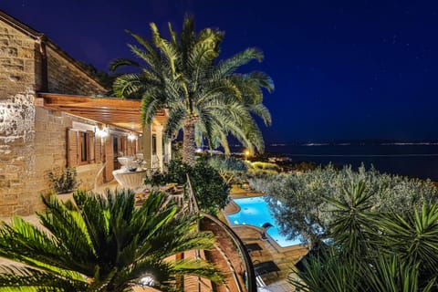 Night, Natural landscape, Pool view, Sea view, Swimming pool