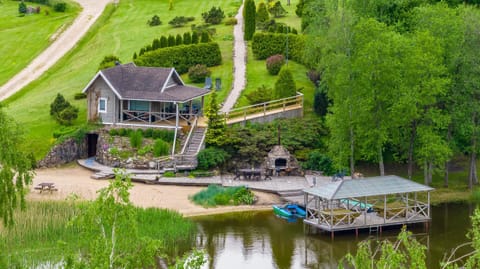 Property building, Beach, Lake view