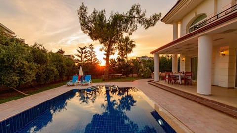 Swimming pool, Sunset