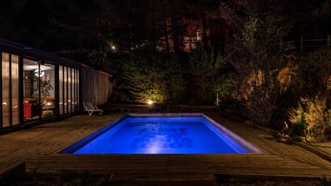 Night, Natural landscape, Pool view, Swimming pool